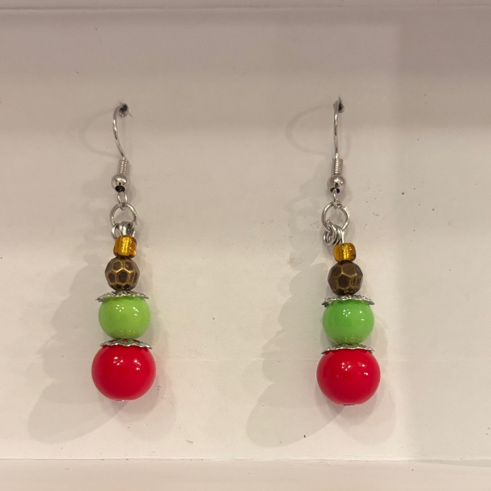 Colorful Beaded Dangle Earrings